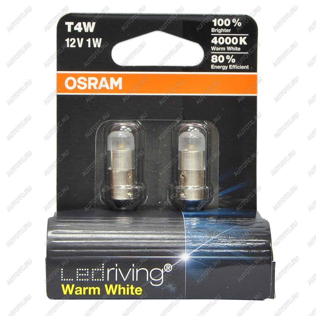 989 р. Лампа светодиодная 12V T4W BA9s блистер (2шт.) Ledriving Warm White OSRAM OSRAM 3850ww-02b OSRAM 3850ww-02b  с доставкой в г. Пермь