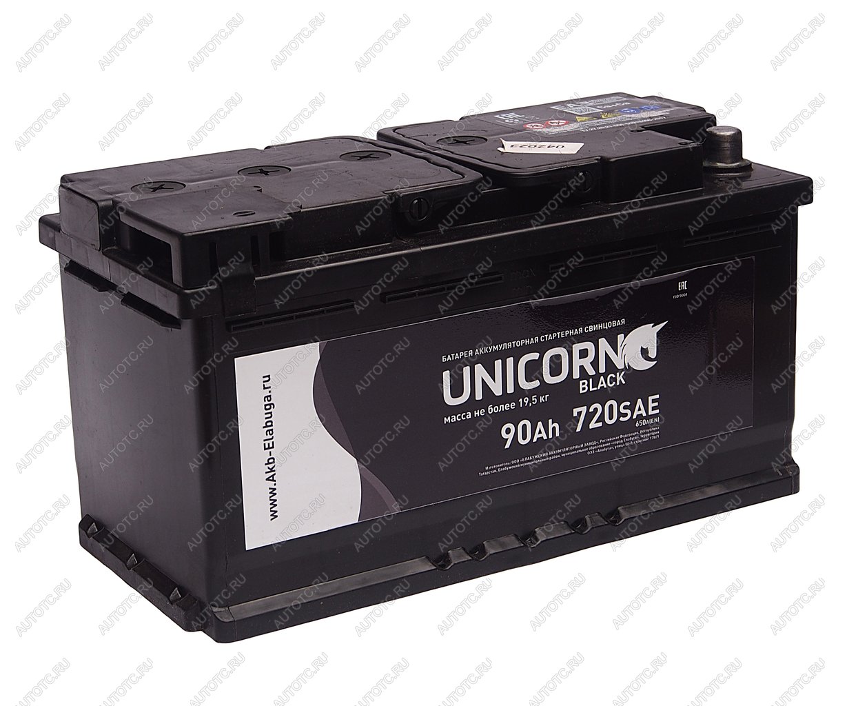 6 999 р. Аккумулятор UNICORN Black 90Ач обратная полярность UNICORN 6ст90(0)  с доставкой в г. Пермь