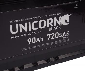6 999 р. Аккумулятор UNICORN Black 90Ач обратная полярность UNICORN 6ст90(0)  с доставкой в г. Пермь. Увеличить фотографию 4