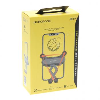255 р. Держатель телефона на дефлектор черный BOROFONE BOROFONE bh19  с доставкой в г. Пермь. Увеличить фотографию 4