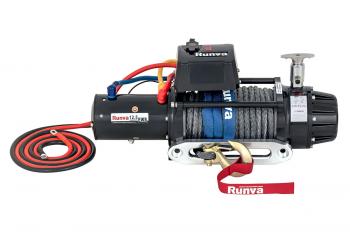 102 439 р. Лебёдка автомобильная электрическая 12V Runva 12500 lbs 5670 кг (влагозащищенная), комбинированный роспуск, синтетический трос  ewb12500ssrmac  с доставкой в г. Пермь. Увеличить фотографию 5