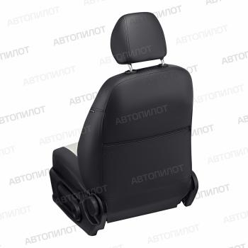 13 849 р. Чехлы на сиденья Экокожа (сплошное экокожа) Автопилот  Changan Alsvin (2018-2025) (белый/черный)  с доставкой в г. Пермь. Увеличить фотографию 4
