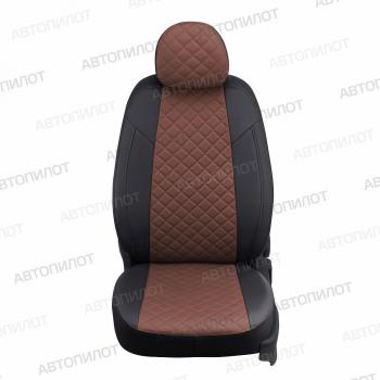 8 399 р. Чехлы на сиденья Экокожа (40/60+вырез под подлокотник экокожа) Автопилот  Chery Tiggo 7 Pro Max  T1E (2022-2025) дорестайлинг, рестайлинг (черный/темно-коричневый)  с доставкой в г. Пермь. Увеличить фотографию 4