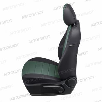13 849 р. Чехлы на сиденья Экокожа (экокожа) Автопилот  Chery Tiggo 7 - Tiggo 7 Pro Max  T1E (черный/зеленый)  с доставкой в г. Пермь. Увеличить фотографию 4