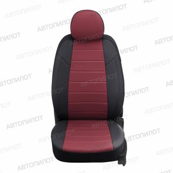 13 849 р. Чехлы на сиденья Экокожа (сплошное экокожа) Автопилот  FAW Bestune B70 (2020-2025) лифтбэк (черный/бордовый)  с доставкой в г. Пермь. Увеличить фотографию 3