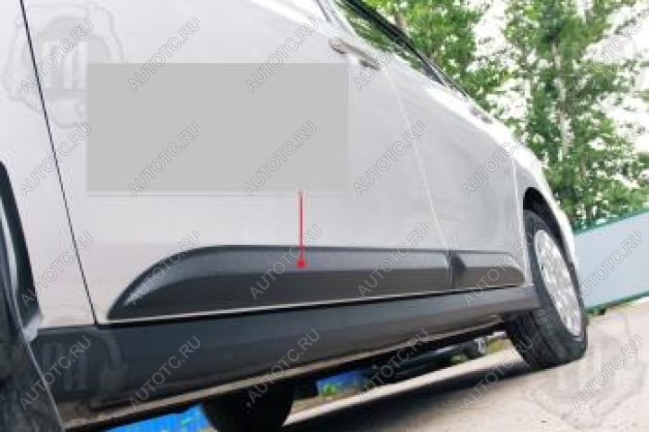 1 229 р. Молдинг двери передний правый Русская Артель Nissan Almera G15 седан (2012-2019) (глянец под покраску)  с доставкой в г. Пермь
