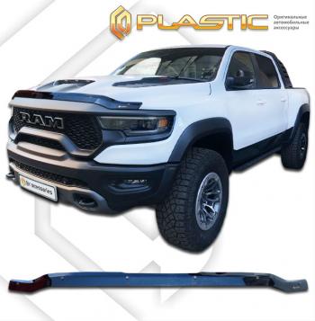 2 199 р.  Дефлектор капота CA-Plastiс RAM 1500 DT CREW Cab (2018-2024) (серия Classic черный)  с доставкой в г. Пермь. Увеличить фотографию 2