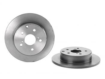 Диск тормозной задний Ø281 BREMBO Lexus HS250h  F10 (2009-2013), Toyota Harrier  XU60 (2013-2020), Toyota RAV4 ( XA30,  XA40) (2003-2019)
