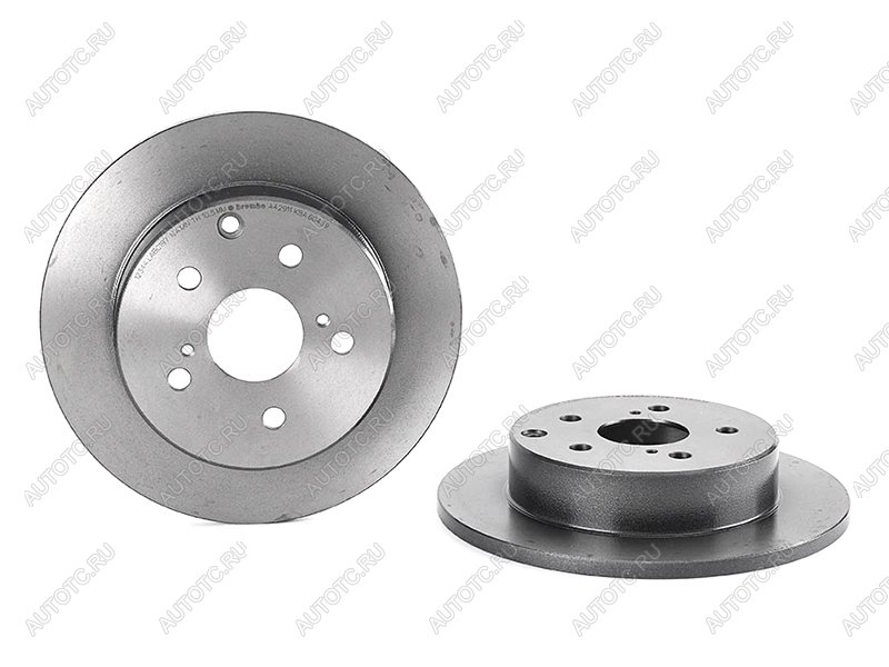 7 399 р. Диск тормозной задний Ø281 BREMBO  Lexus HS250h  F10 (2009-2013), Toyota Harrier  XU60 (2013-2020), Toyota RAV4 ( XA30,  XA40) (2003-2019)  с доставкой в г. Пермь