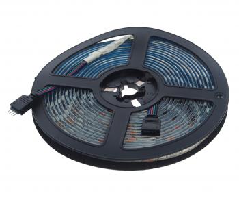 669 р. Лента светодиодная гибкая 14.4W 5м IP65 12V RGB ЭРА ЭРА ls5050 -14,4-60-12-rgb-ip65  с доставкой в г. Пермь. Увеличить фотографию 1