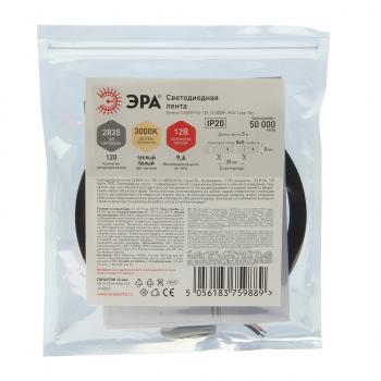 569 р. Лента светодиодная гибкая 9.6W 5м IP20 12V теплый белый ЭРА ЭРА ls2835 -9,6-120-12-3000k-ip20  с доставкой в г. Пермь. Увеличить фотографию 2