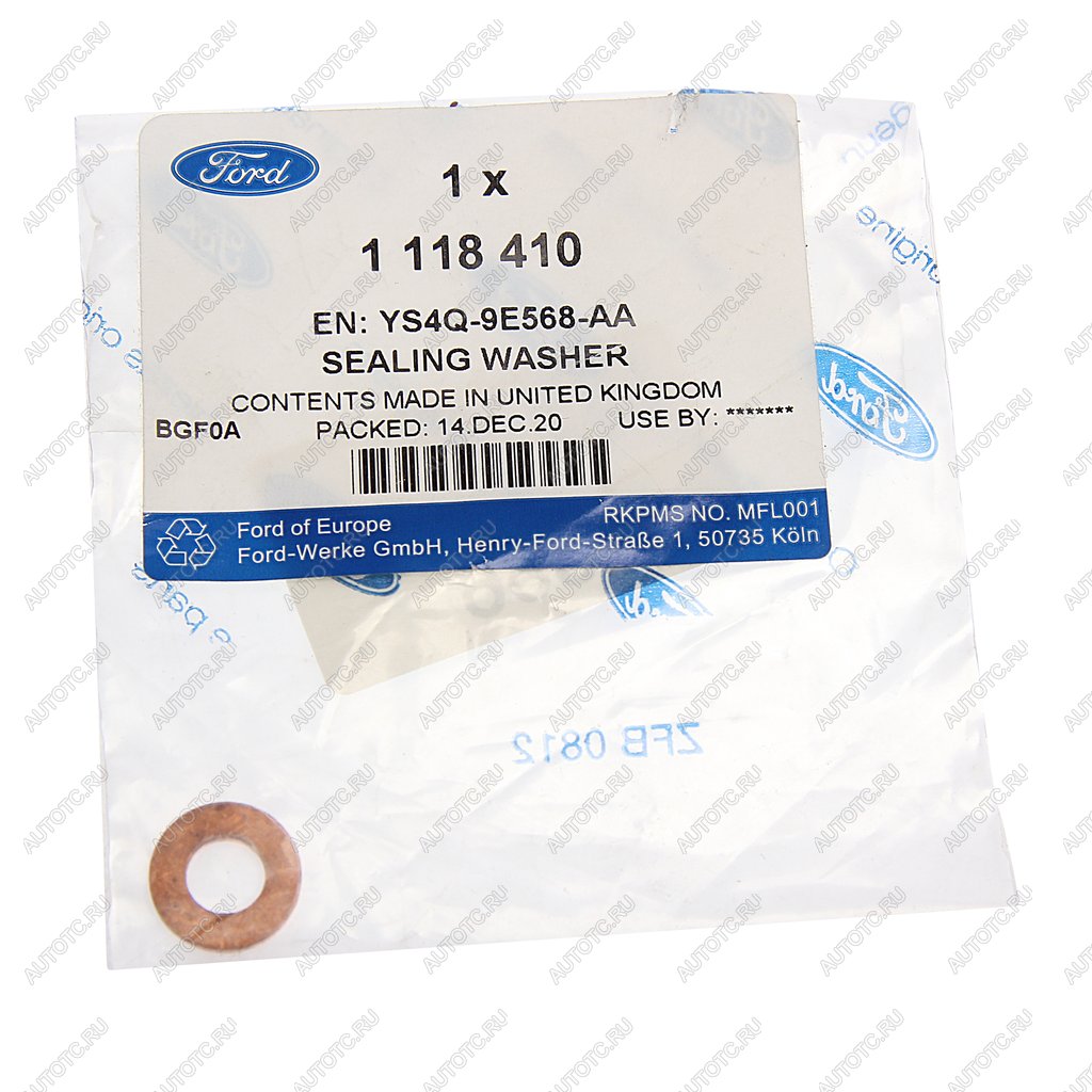 349 р. Кольцо уплотнительное FORD OE FORD 1118410  с доставкой в г. Пермь