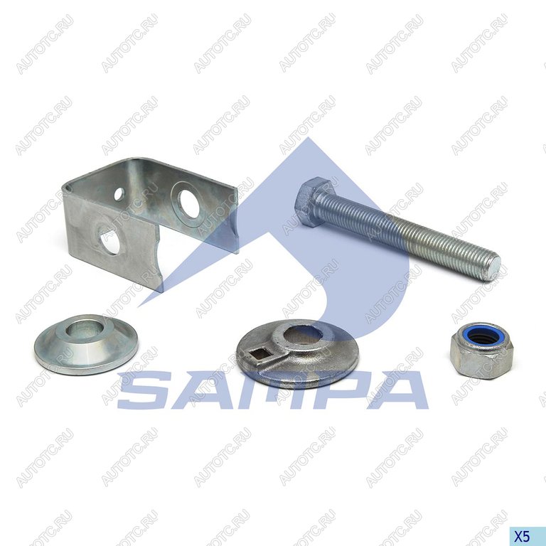 2 269 р. Ремкомплект SAF пальца рессоры (болт,гайка,шайба,скоба) SAMPA SAMPA 075.594  с доставкой в г. Пермь