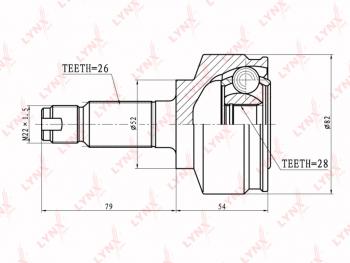 3 579 р. ШРУС наружный HONDA Fit (08-) LYNX LYNX co3412  с доставкой в г. Пермь. Увеличить фотографию 1