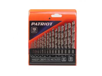 2 999 р. Набор сверл по металлу 1.0-10.0мм HSS (19шт.) PATRIOT PATRIOT 815010544  с доставкой в г. Пермь. Увеличить фотографию 1
