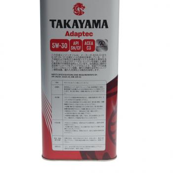 2 899 р. Масло моторное Adaptec C3 5W30 синт.4л TAKAYAMA TAKAYAMA 6056086  с доставкой в г. Пермь. Увеличить фотографию 3