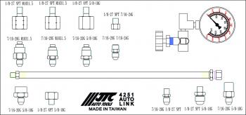 23 499 р. Тестер давления масла гидроусилителя руля в кейсе JTC JTC TOOLS CO., LTD jtc-4251  с доставкой в г. Пермь. Увеличить фотографию 4
