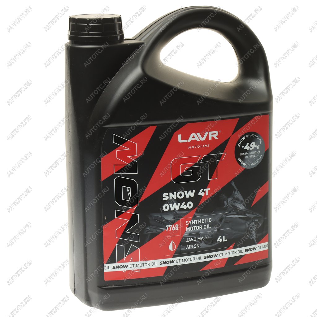 5 699 р. Масло моторное для 4-х тактных двигателей GT SNOW 4T MA-2 0W40 синт.4л MOTO LAVR LAVR ln7768  с доставкой в г. Пермь