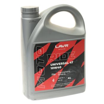 2 099 р. Масло моторное для 4-х тактных двигателей RIDE UNIVERSAL 4T M-A2 10W40 псинт.4л MOTO LAVR LAVR ln7746  с доставкой в г. Пермь. Увеличить фотографию 1