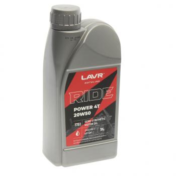 779 р. Масло моторное для 4-х тактных двигателей RIDE POWER 4Т M-A2 20W50 псинт.1л MOTO LAVR LAVR ln7751  с доставкой в г. Пермь. Увеличить фотографию 1