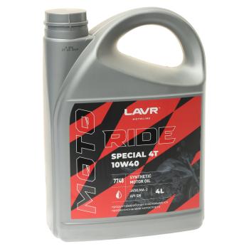2 699 р. Масло моторное для 4-х тактных двигателей RIDE SPECIAL 4Т M-A2 10W40 синт.4л MOTO LAVR LAVR ln7748  с доставкой в г. Пермь. Увеличить фотографию 1