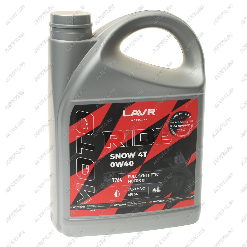 5 349 р. Масло моторное для 4-х тактных двигателей RIDE SNOW 4T MA-2 0W40 синт.4л MOTO LAVR LAVR ln7764  с доставкой в г. Пермь
