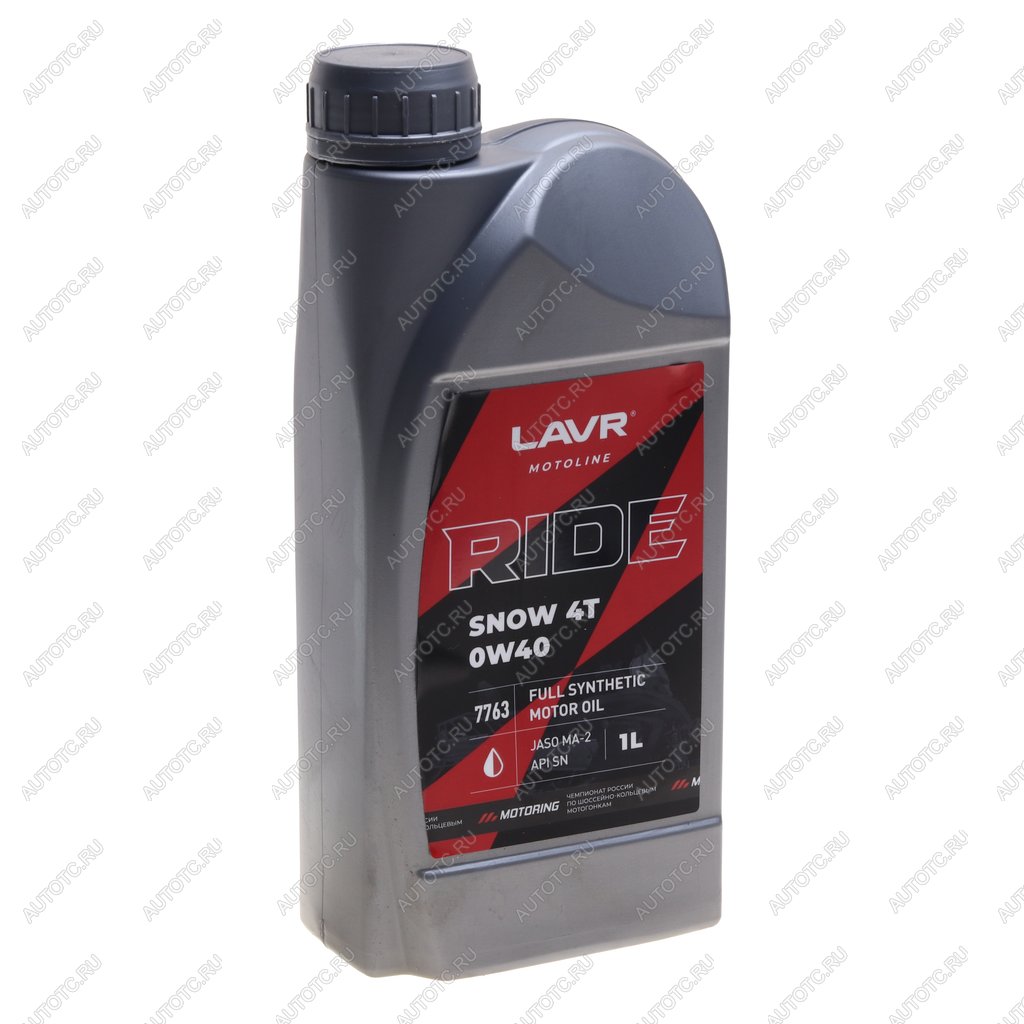 1 499 р. Масло моторное для 4-х тактных двигателей RIDE SNOW 4T MA-2 0W40 синт.1л MOTO LAVR LAVR ln7763  с доставкой в г. Пермь