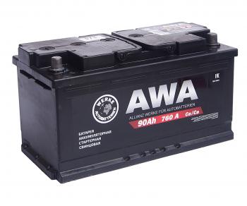 10 599 р. Аккумулятор AWA 90Ач обратная полярность AWA 6ст90(0)  с доставкой в г. Пермь. Увеличить фотографию 1