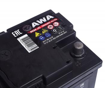 10 599 р. Аккумулятор AWA 90Ач обратная полярность AWA 6ст90(0)  с доставкой в г. Пермь. Увеличить фотографию 2