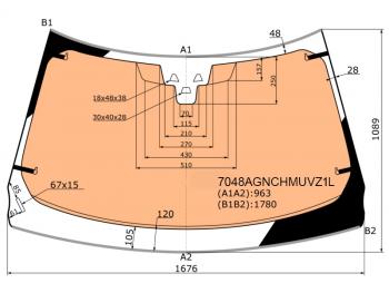 Стекло лобовое (Обогрев полный Две камеры Датчик дождя Проекция Молдинг) Land Rover Discovery 16 FUYAO 7048AGNCHMUVZ1L