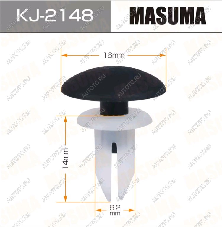 26 р. Клипса SUBARU Impreza (93-) пластиковая крепежная MASUMA MASUMA kj-2148  с доставкой в г. Пермь