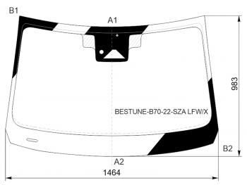 11 999 р. Стекло лобовое (Антенна Камера Датчик дождя) FAW Bestune B70 20- XYG BESTUNE-B70-22-SZA LFW/X  с доставкой в г. Пермь. Увеличить фотографию 1