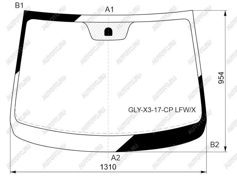 9 299 р. Стекло лобовое Livan X3 Pro 22- XYG GLY-X3-17-CP LFW/X  с доставкой в г. Пермь