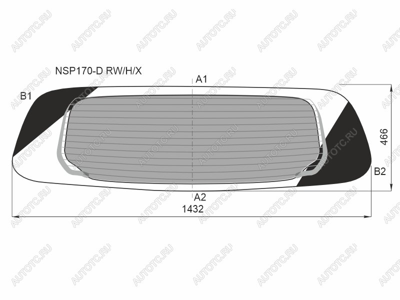 10 999 р. Стекло заднее (Затемненное Обогрев) Toyota Sienta 15-22 XYG NSP170-D RW/H/X  с доставкой в г. Пермь