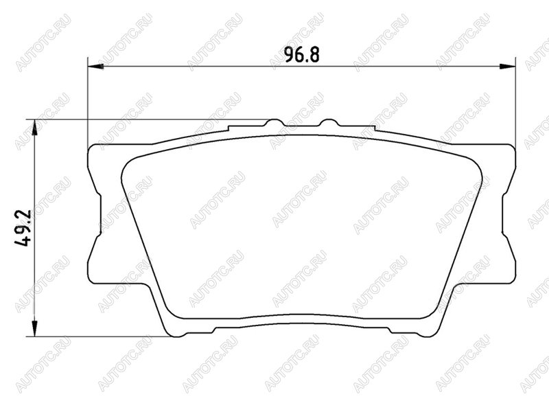 2 259 р. Колодки тормозные задние BAIKOR Toyota Camry XV40 рестайлинг (2009-2011)  с доставкой в г. Пермь