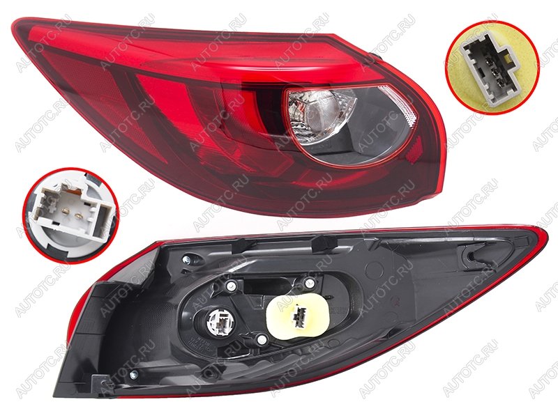11 249 р. Фонарь задний левый (внешний, LED) SAT  Mazda CX-5  KE (2015-2017) рестайлинг  с доставкой в г. Пермь