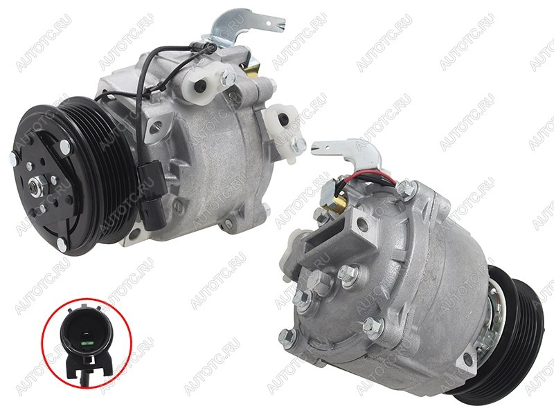 14 449 р. Компрессор кондиционера Mitsubishi ASX 10- / Lancer 07-17 / Outlander 05- / Peugeot 4007 07-14 / 400 SAT ST-245-0012, st2450012 SAT ST-245-0012  с доставкой в г. Пермь