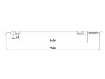 529 р. Трос багажника MITSUBISHI LANCER IXX 00-13 LHD SAT ST-345-0006  с доставкой в г. Пермь. Увеличить фотографию 1