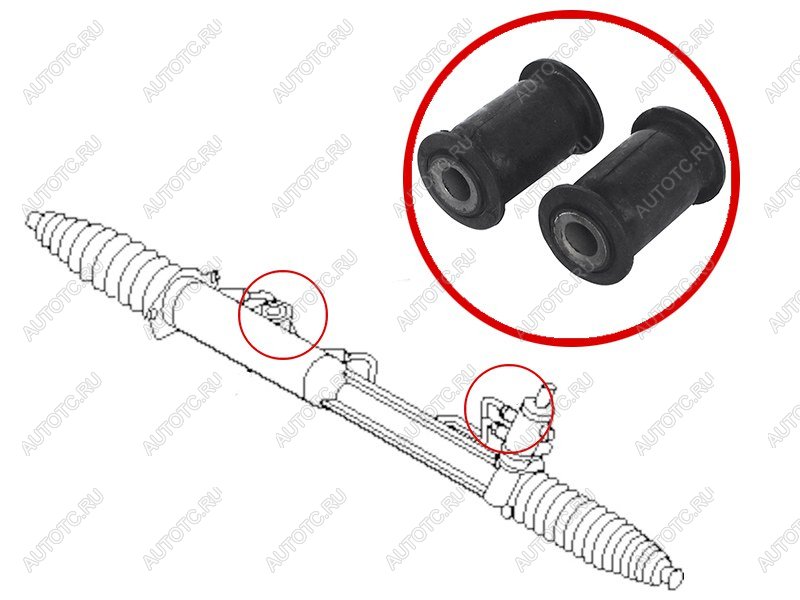 579 р. Втулка рулевой рейки Audi Q7 05-15  Volkswagen Touareg 02-18  Amarok 10-20 SAT ST-7L8422062LB  с доставкой в г. Пермь
