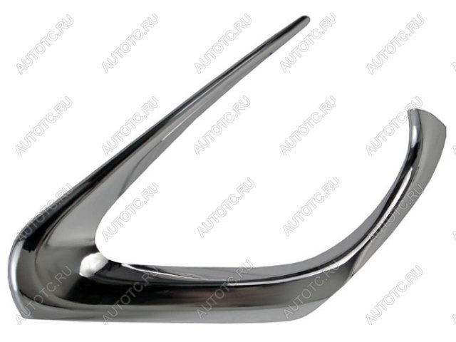 779 р. Левая оправа ПТФ SAT Toyota Camry XV55 1-ый рестайлинг (2014-2017) (хром)  с доставкой в г. Пермь