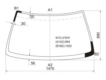 Стекло лобовое Nissan Primera 90-96  Avenir 90-99 XYG W10 LFW/X