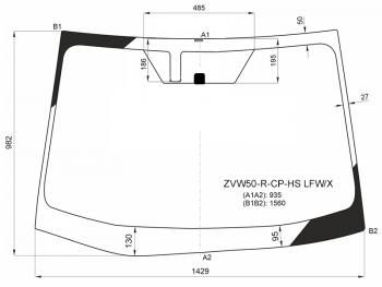 9 999 р. Стекло лобовое (Место под датчик запотевания Молдинг) Toyota Prius (ZVW50) 15-23 XYG ZVW50-R-CP-HS LFW/X  с доставкой в г. Пермь. Увеличить фотографию 1