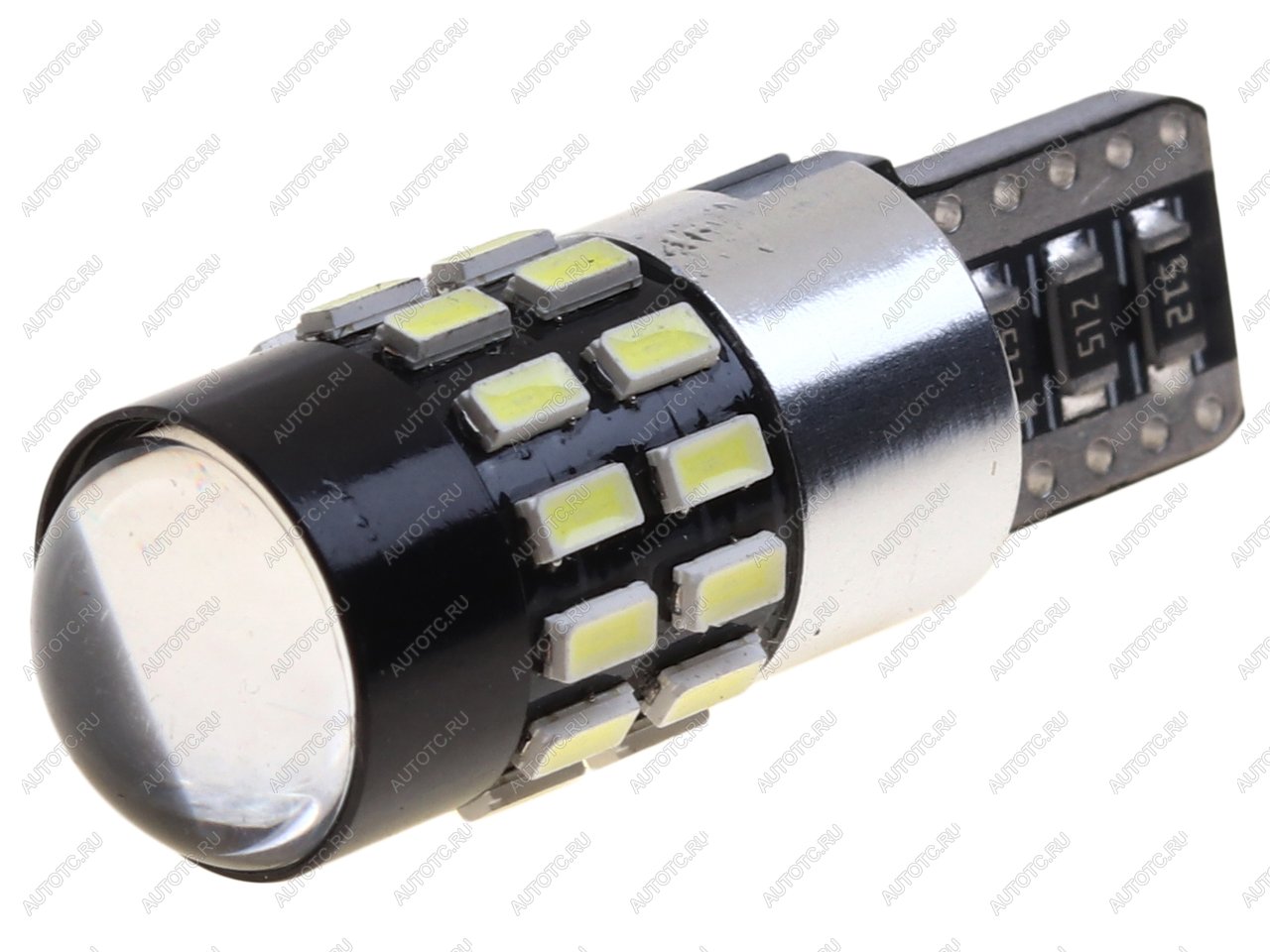 220 р. Лампа светодиодная 12V W5W T10 W2.1x9.5d с блокиратором ошибок CANbus LED 30 SMD 3014 White MISTAR MISTAR mis-019053  с доставкой в г. Пермь