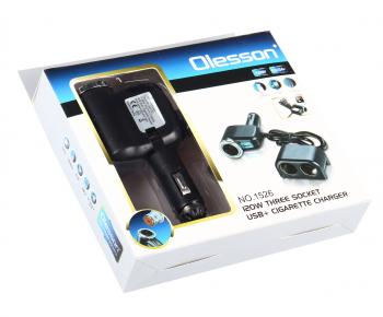 559 р. Разветвитель прикуривателя 3-х гнездовой 12-24V 1USB OLESSON OLESSON no.1526  с доставкой в г. Пермь. Увеличить фотографию 3