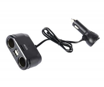 679 р. Разветвитель прикуривателя 2-х гнездовой 12-24V 2USB OLESSON OLESSON no.1675  с доставкой в г. Пермь. Увеличить фотографию 1