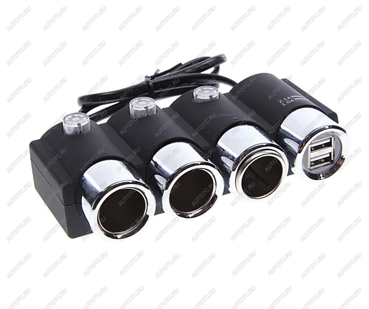 869 р. Разветвитель прикуривателя 3-х гнездовой 12-24V 2USB OLESSON OLESSON no.1508  с доставкой в г. Пермь