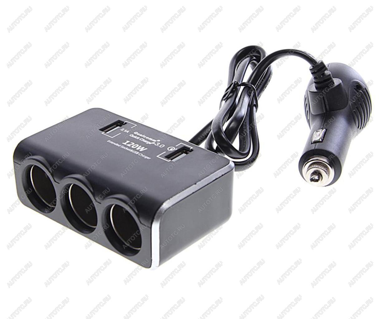 999 р. Разветвитель прикуривателя 3-х гнездовой 12-24V 2USB OLESSON OLESSON no.1639  с доставкой в г. Пермь