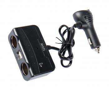 759 р. Разветвитель прикуривателя 2-х гнездовой 12-24V 1USB OLESSON OLESSON no.1676  с доставкой в г. Пермь. Увеличить фотографию 1