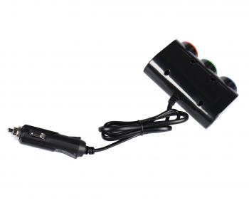 499 р. Разветвитель прикуривателя 3-х гнездовой 12-24V 2USB OLESSON OLESSON no.1523  с доставкой в г. Пермь. Увеличить фотографию 2
