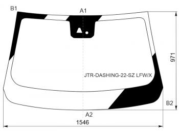7 999 р. Стекло лобовое (Камера Датчик дождя) Jetour Dashing 22- XYG JTR-DASHING-22-SZ LFW/X  с доставкой в г. Пермь. Увеличить фотографию 1